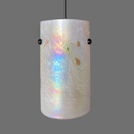 Pendant Open Cylinder in White Miro