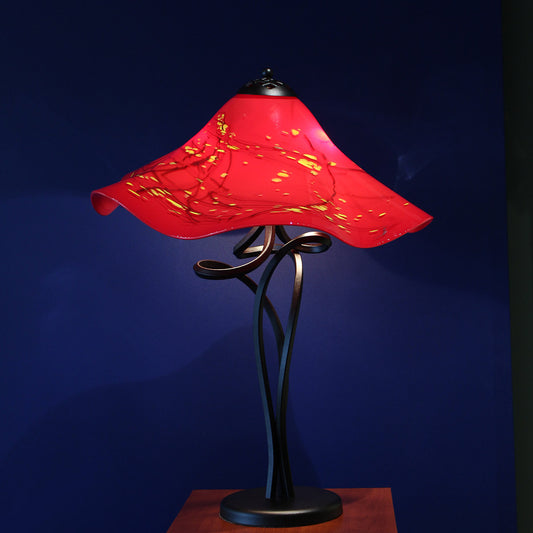 Spiral Lamp in Oriental Red