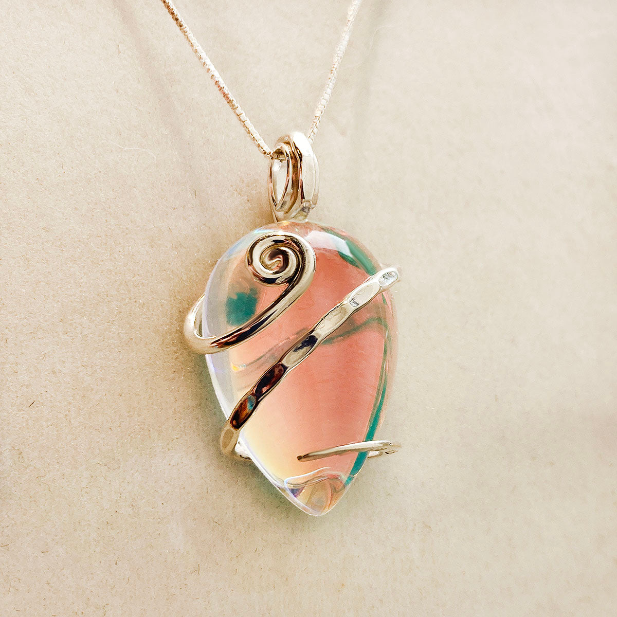 Wire Wrap Polished Stone Pendants Polished Blue Celestite Pendant